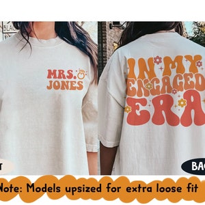 Retro Groovy Bride Shirt, In My Engaged Era Shirt, Bride To Be Gift, Fiancee Shirt, Engagement Shirt Gift, Bridal Party Shirt, Wedding Gift