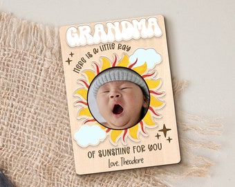 Mothers Day Fridge Photo Magnet, Gift for Grandma, Mothers Day Gift, Fridge Photo Magnet, Grandma Photo Frame, Birthday Gift for Mom Grandma
