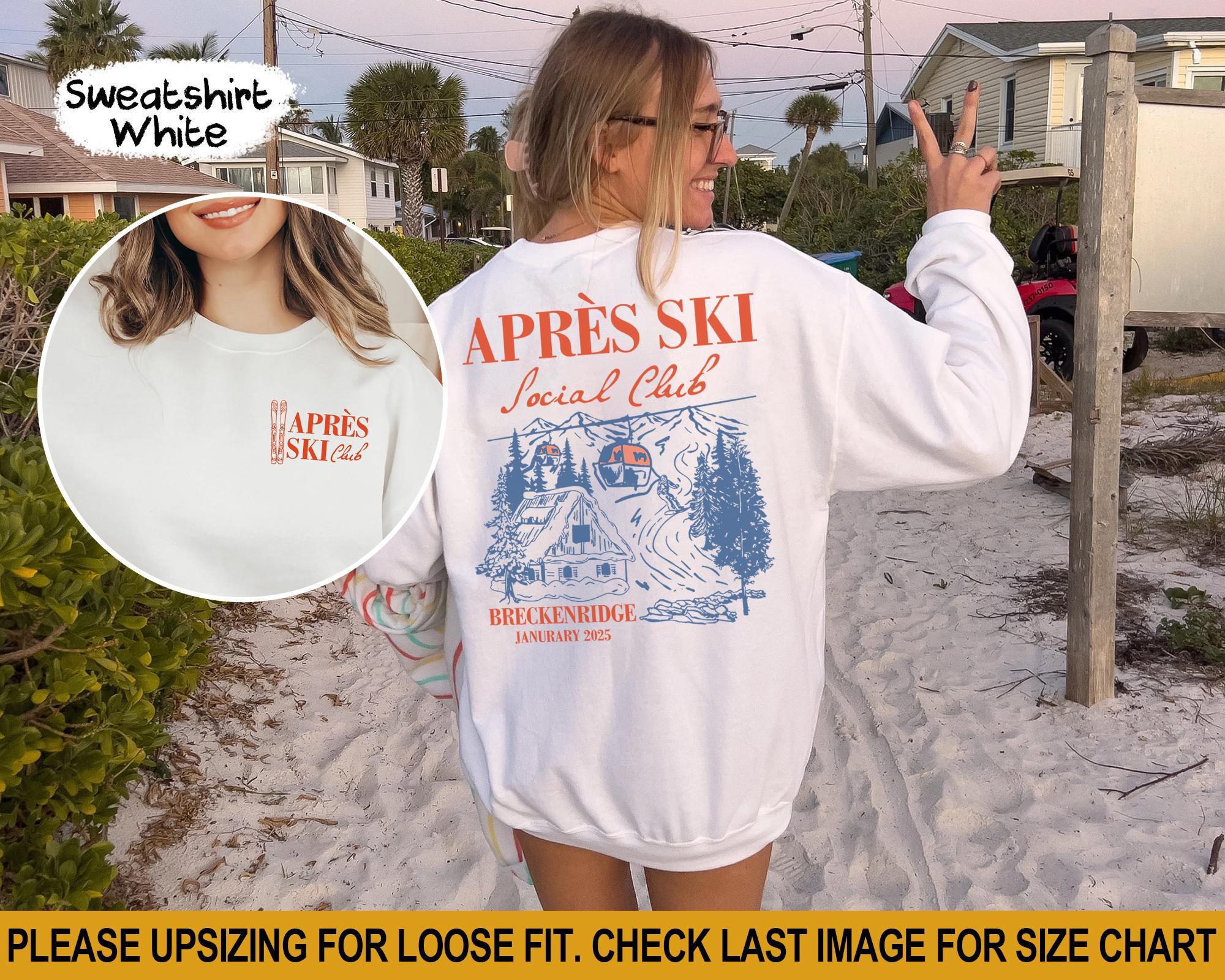Apres Ski Social Club Sweatshirt: Custom Bachelorette Trip Shirt
