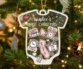 Baby's First Christmas Ornament 2024, Personalized Baby 1st Christmas Ornament, Custom New Baby Gift, 4D Shake Babies Ornament, Baby Shower
