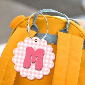 Custom Name Initial Bag Tag Kids, Coquette Backpack Keychain Girl, Lunchbox Name Tag, Backpack Name Tag, Back To School Gifts