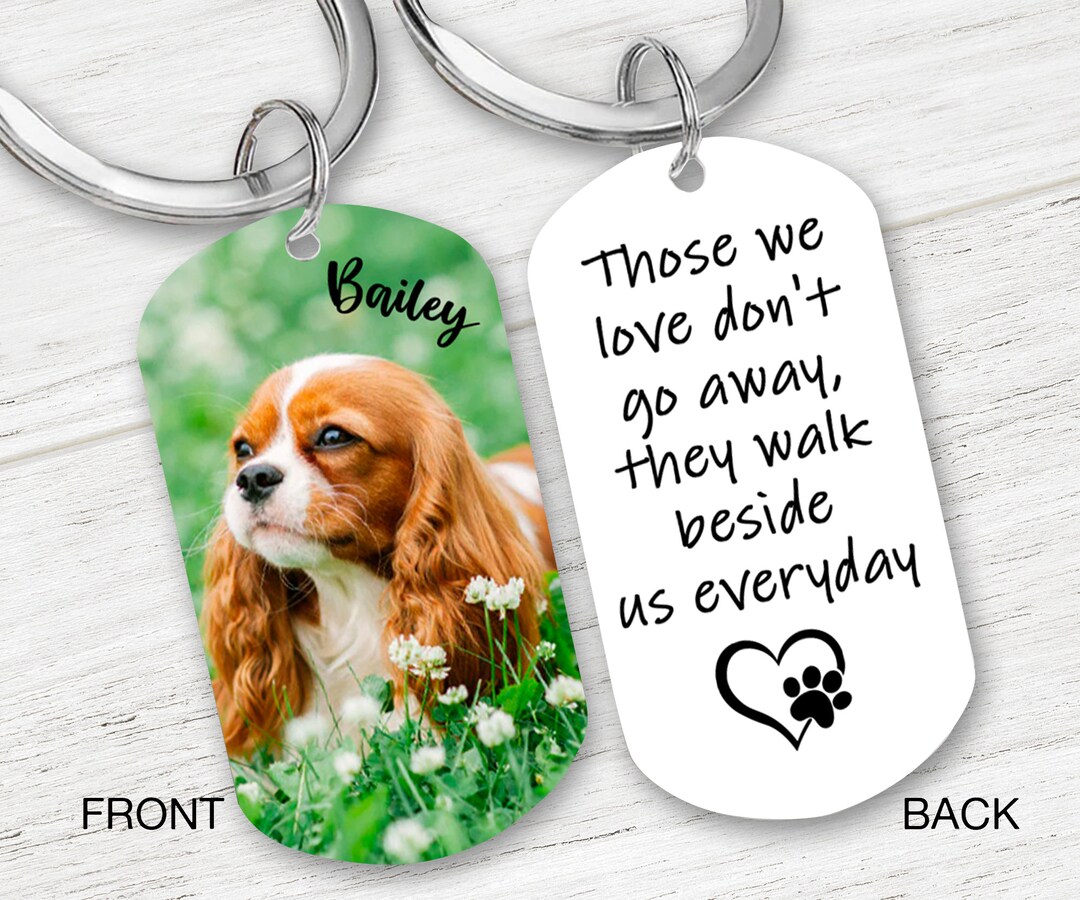 Dog Keychain, Pet Memorial Keychain, Dog Photo Gift, Pet Photo Keychain