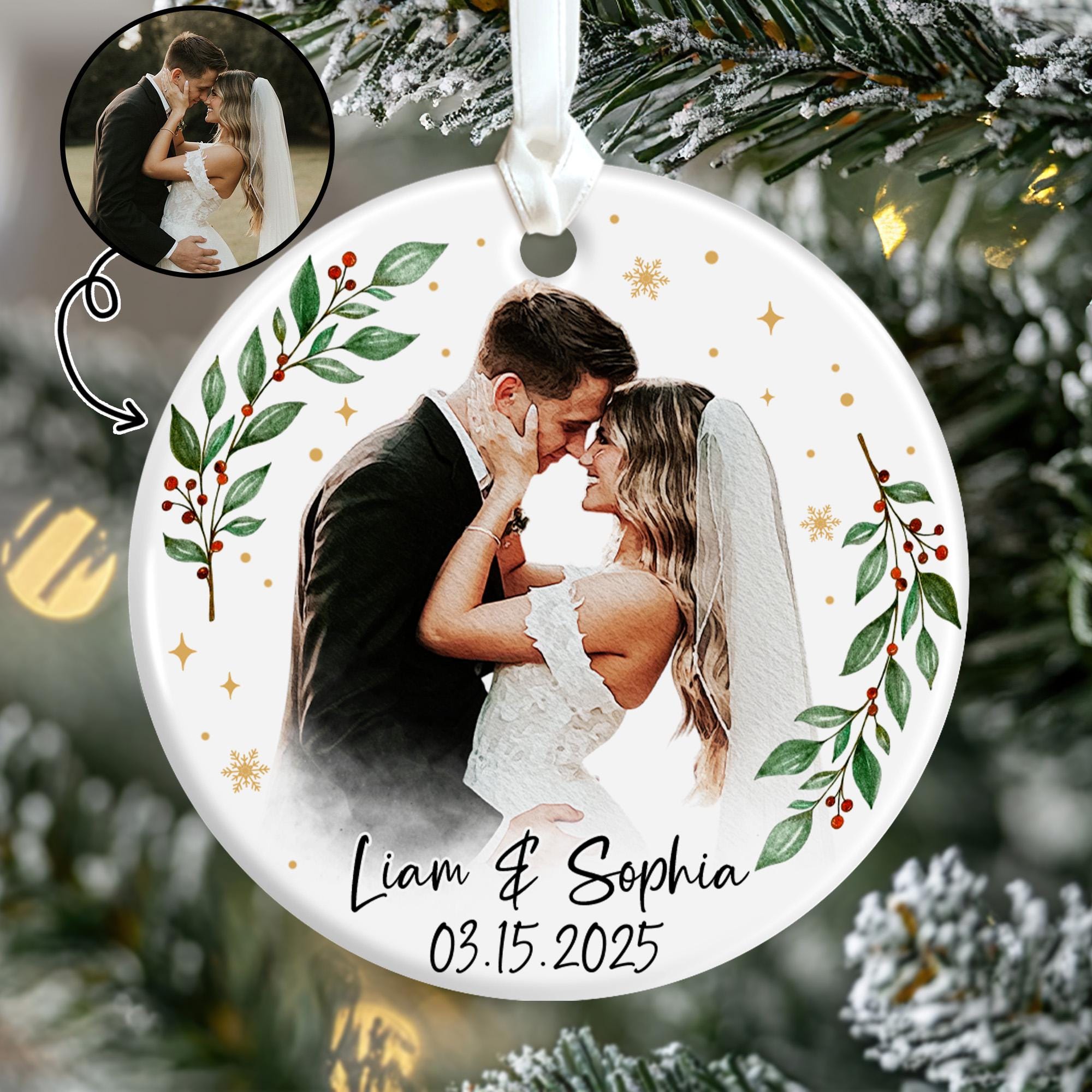 Personalized Lyrics Ornament, Custom Wedding First Dance Song