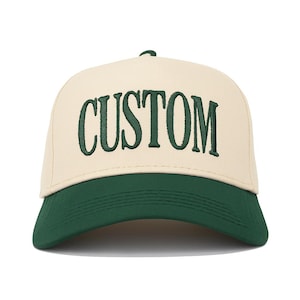 Gorra snapback bicolor bordada a medida: Gorra de algodón personalizada