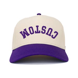 Custom Embroidered Two-Tone Snapback Hat: Personalized Cotton Cap