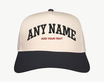 Custom Embroidered Snapback Hat: Personalized Retro Arched Block Cap