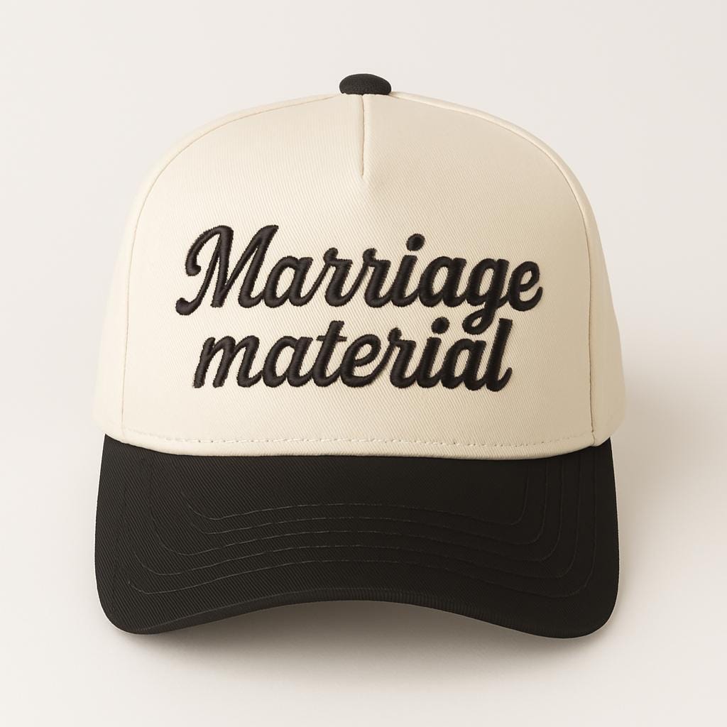 Marriage Material Trucker Hat, Two-tone Snapback - Etsy display picture 1