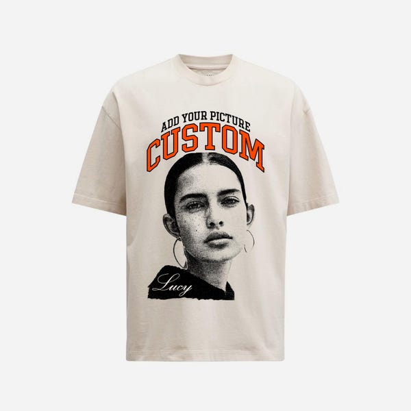 Custom Photo T-Shirt: Personalized Girlfriend, Wife, Husband Tee