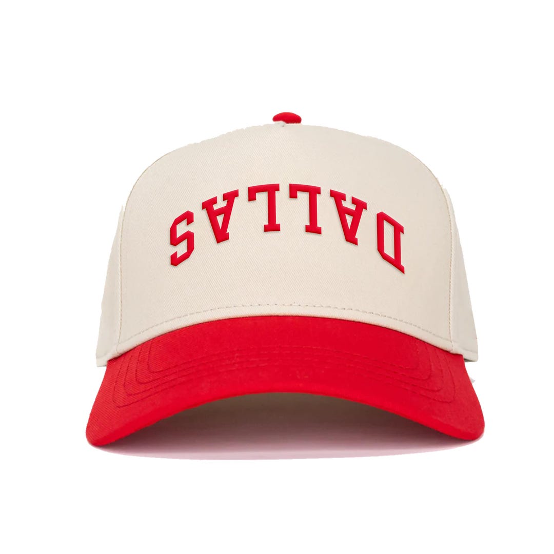 Inversion Cap UPSIDE DOWN DALLAS Snapback Hat, Embroidery Two Tone Dallas Upside Down ...