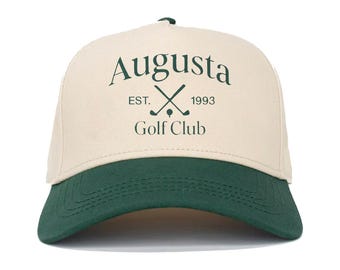 Augusta Golf Club Hat, Vintage Embroidered Snapback Cap