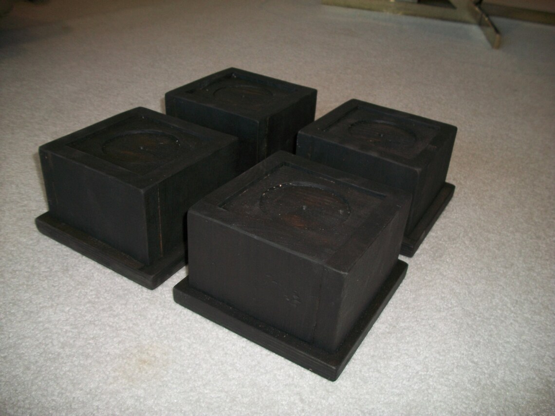 Set of 4 Large Oversize Bed Risers Furniture Blocks Leg Etsy