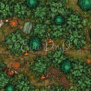 D&D Goblin Gnoll Kleine Waldlandkarte