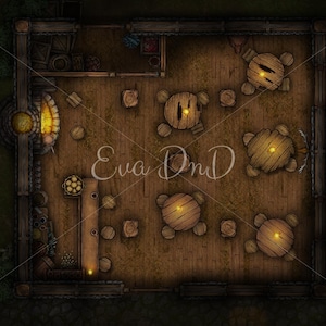 DnD Dark Tavern Battle Map