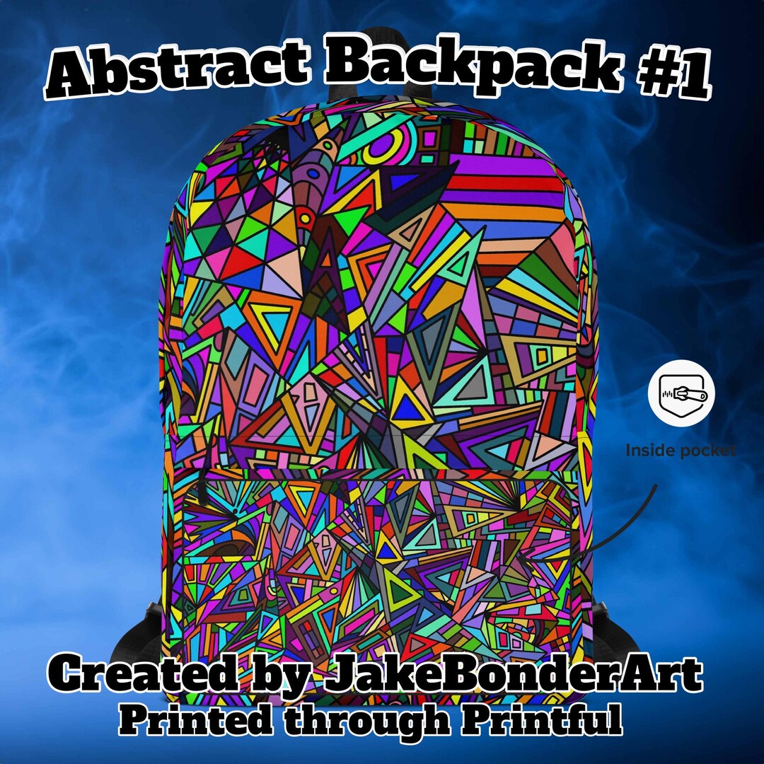 Abstract Backpack #1 - Etsy