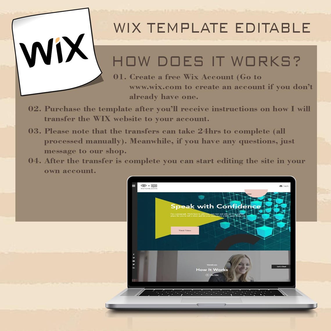 Wix Website Template for Online Language Course School - Wix Website ...