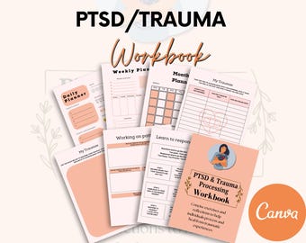 PTSD Trauma Recovery Workbook | Guided Healing Journal (Instant Download PDF)