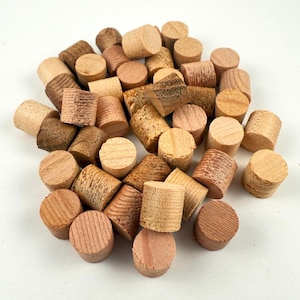 Western Red Cedar Wood Plugs | Screw Hole Caps | Deck Boat Building