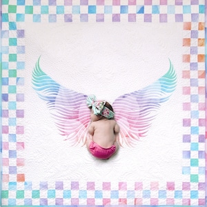 Heaven Sent quilt pattern - applique pattern - angel quilt - pdf quilt pattern - baby quilt - JoAnn Hoffman