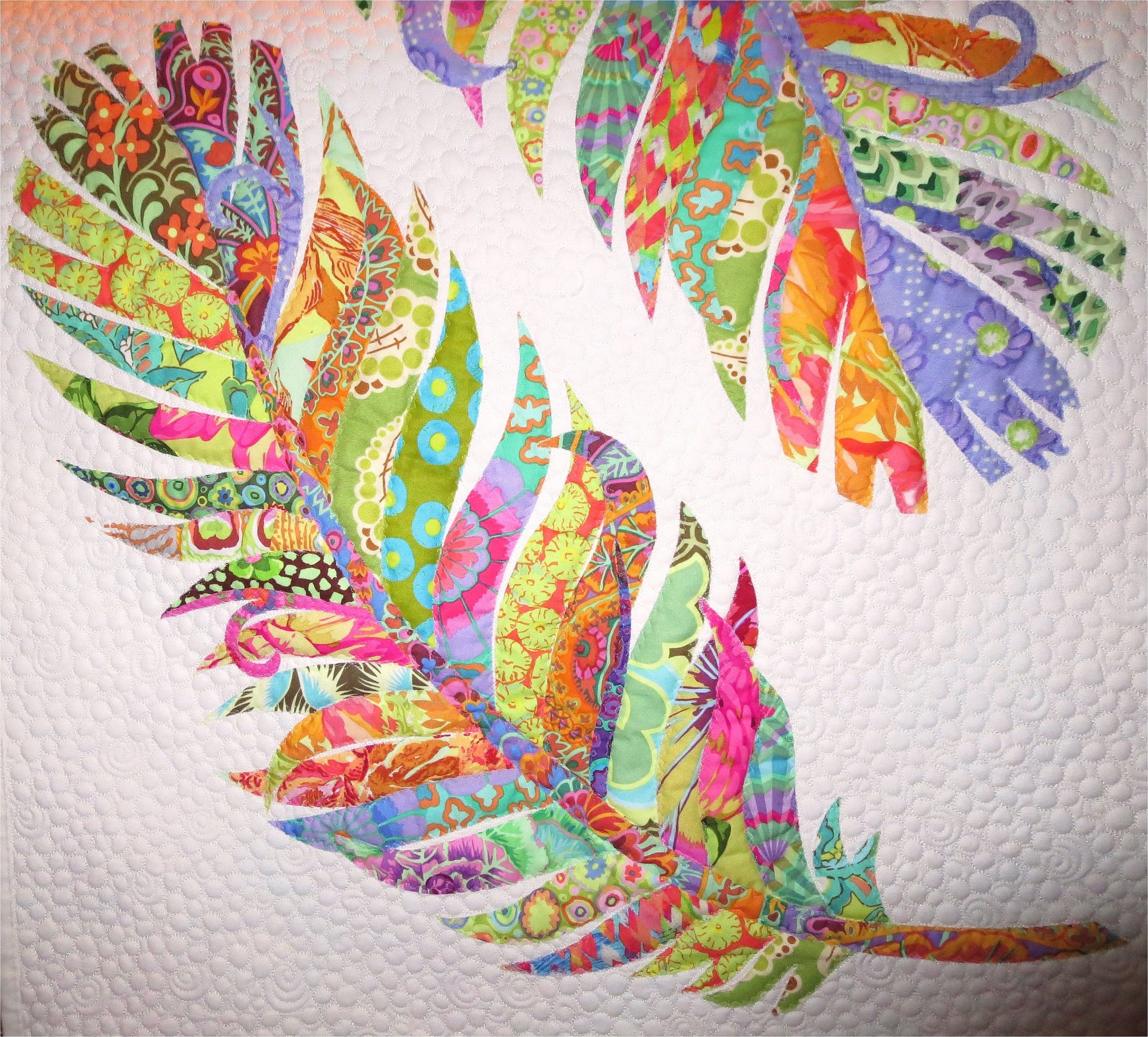 Dream Catcher Bed Runner PDF Quilt Pattern Applique Feather Bed Runner