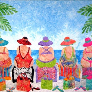 Beach Bums PDF quilt pattern - applique quilt pattern- wall hanging pattern - beach - JoAnn Hoffman