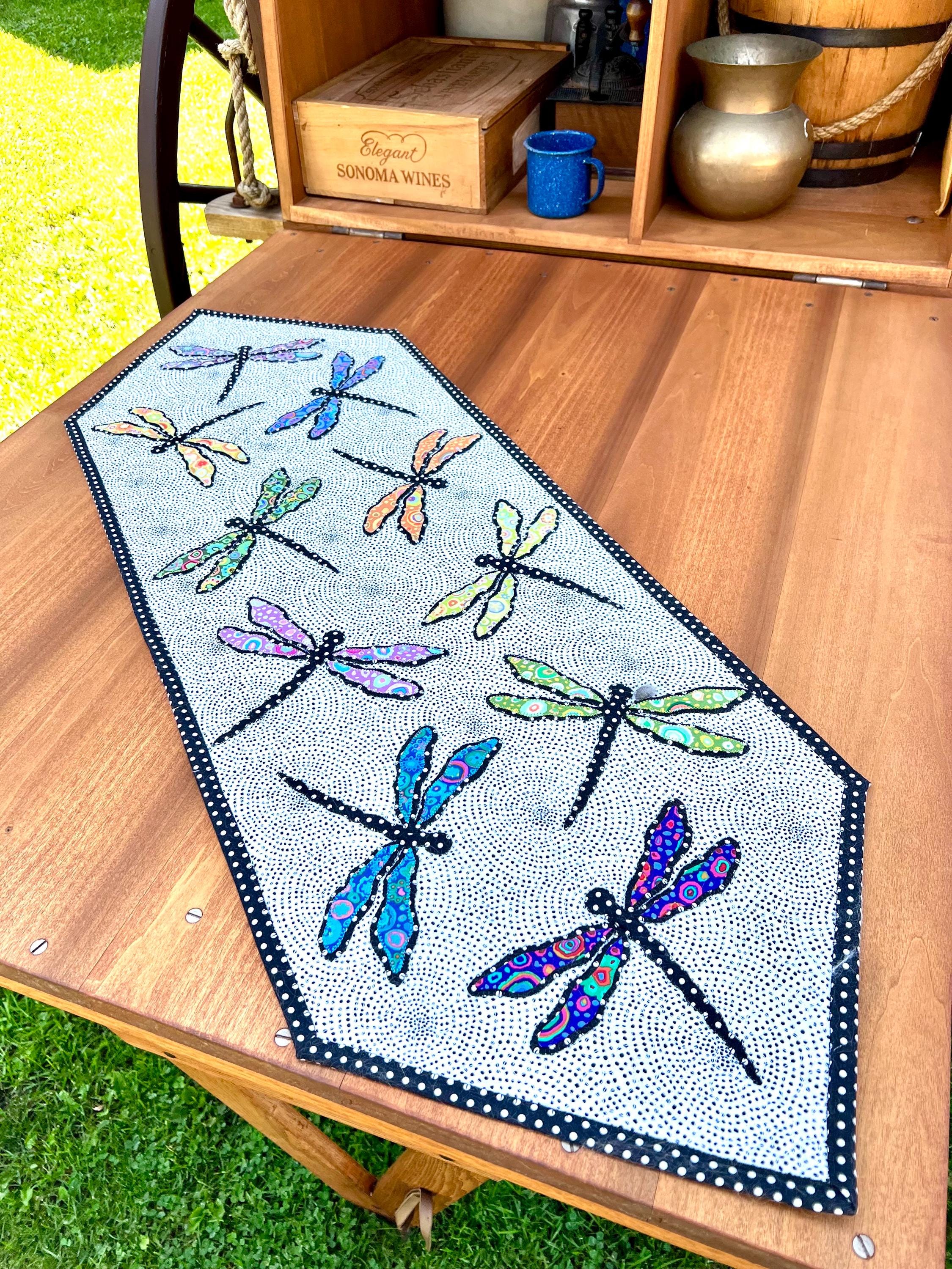 Dragonflies Table Runner - PDF Pattern - Table Runner Pattern ...