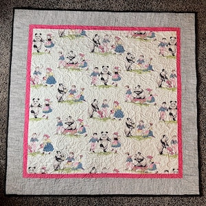 Vintage Children’s fabric baby quilt