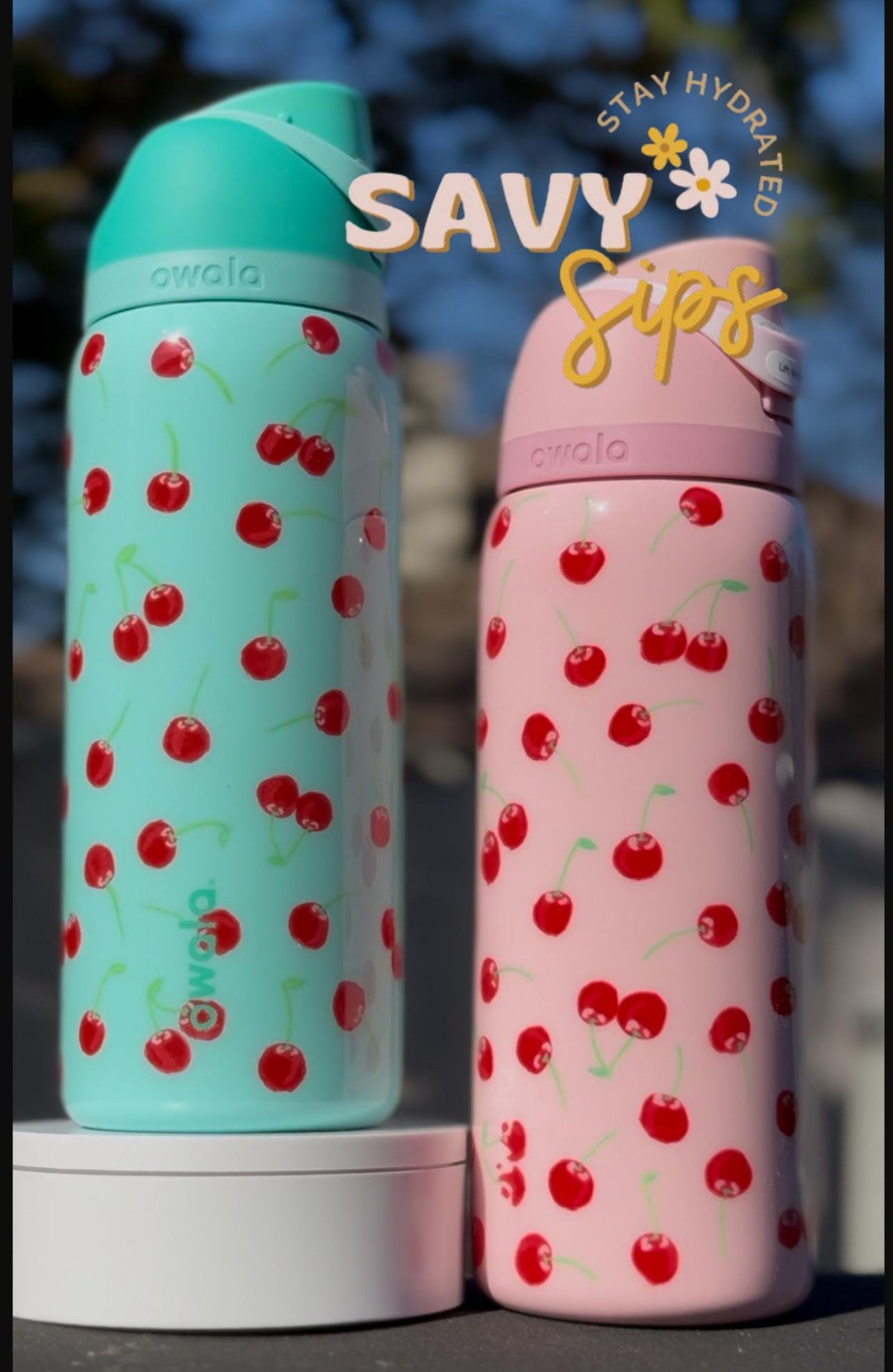 Hand-painted Cherry Owala Freesip - Etsy