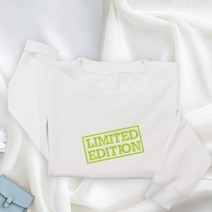 Limited Edition Embroidered Pullover, Chic Crewneck Jumper, Birthday Gift Hoodie, Embroidery Present for Him or Her, Limited Edition Sweater