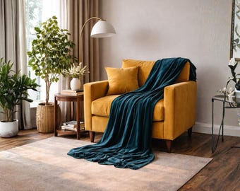 Plush Velvet Throw Blanket, Custom Size Sofa Couch Cover, 60 Colors  Luxury Velvet Throw Blanket, Plush Couch Cover, Custom Size Sofa Throw,