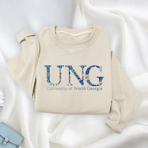 Personalized University Name Embroidered Sweatshirt, University Crewneck with Name, College Spirit Gift, Custom Graduation Campus Outfit