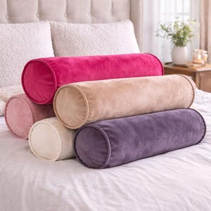 Bolster Pillow Cover: Soft Velvet - Custom Size Options