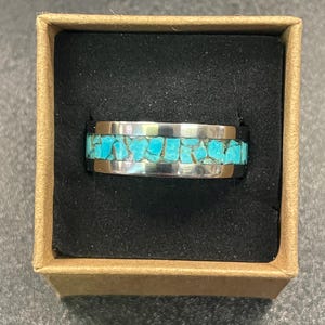 Bague incrustation turquoise