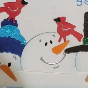Winter Snowman 5 stuks op een set
