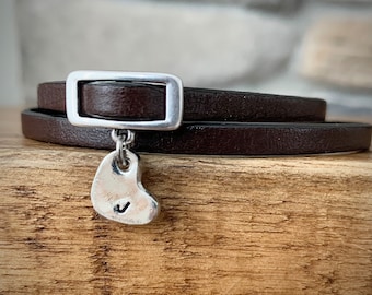 Sweetheart Personalized Multi Wrap Leather Bracelet