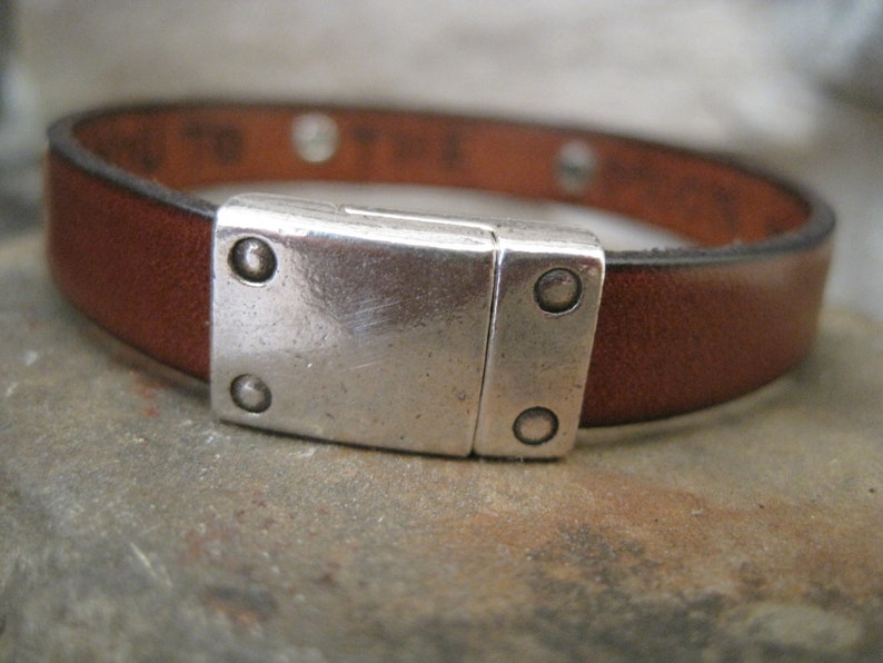 Secret Message Personalized Leather Bracelet image 3