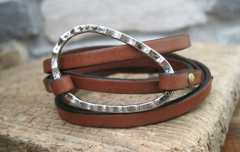 Leather Personalized Charm Wrap Bracelet Item 2881 Etsy