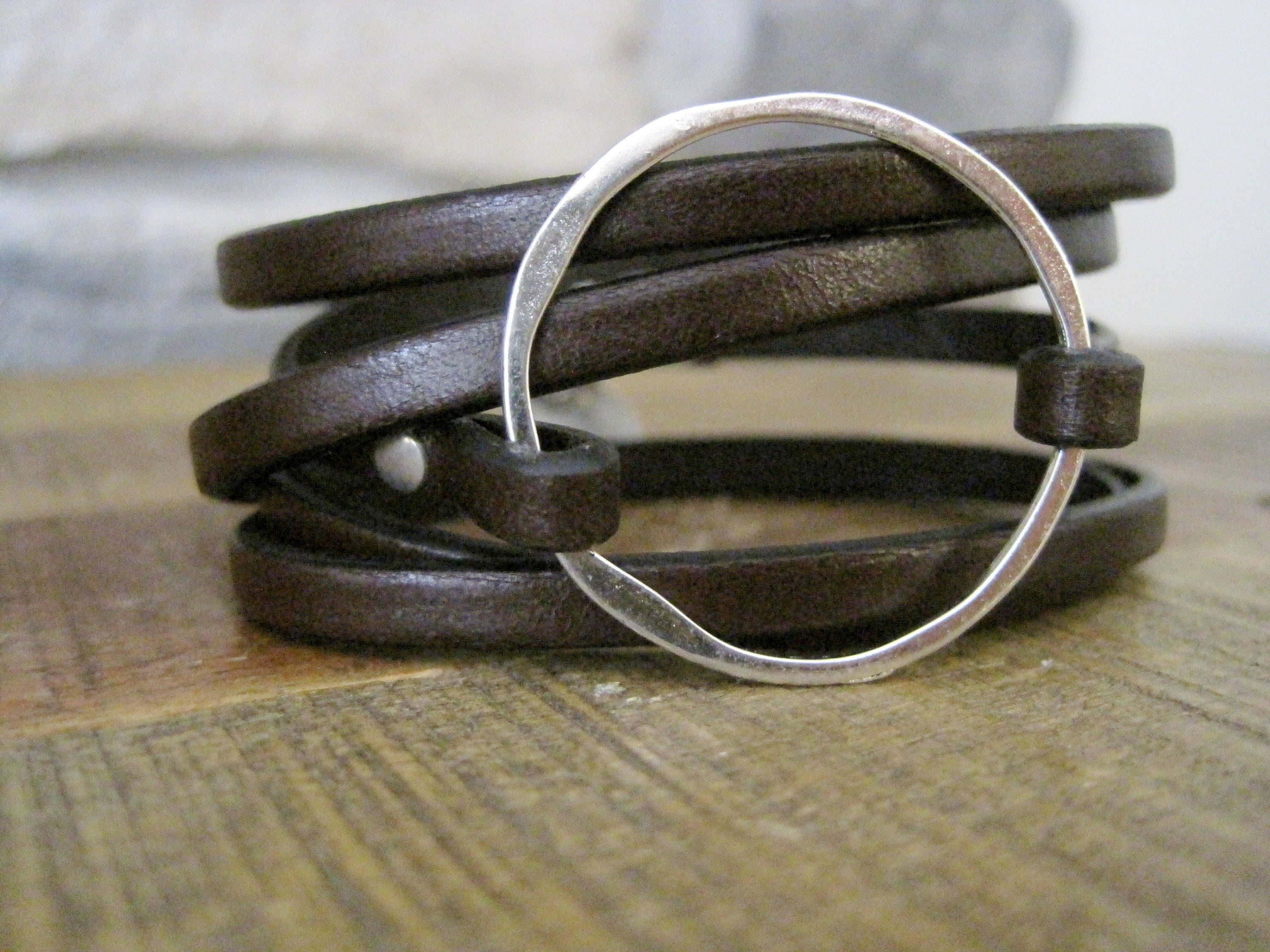 Leather Personalized Wrap Bracelet
