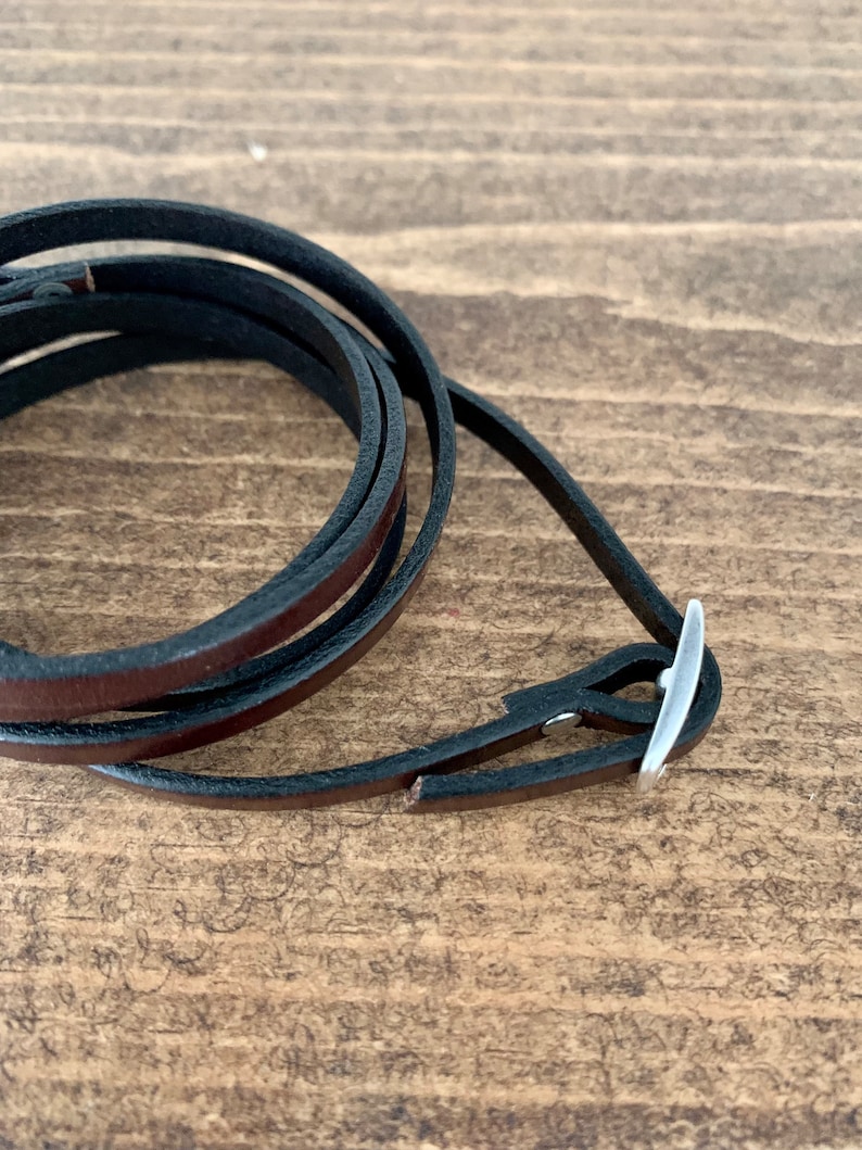 Customized Multi-Strand Leather Personalized Charm Wrap Bracelet image 3