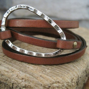 Leather Personalized Charm Wrap Bracelet Item 2881 image 2