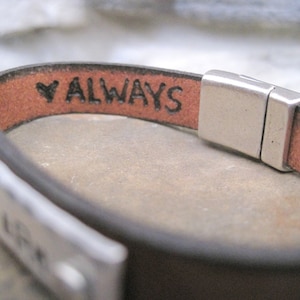 Secret Message Personalized Leather Bracelet image 2