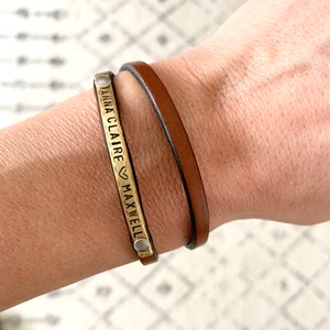 Family Name Personalized Leather Multi-Strand Bracelet for Women image 4