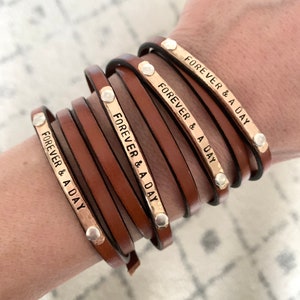 Family Name Personalized Leather Multi-Strand Bracelet for Women image 9