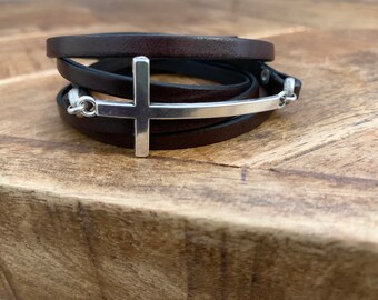 Leather Personalized Charm Wrap Bracelet Item 2881 - Etsy