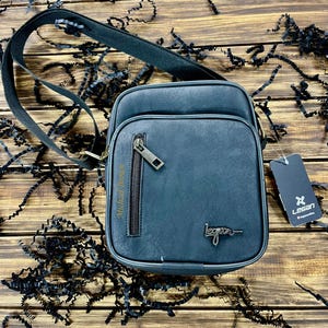 Juego de cartera y bolso de cuero personalizado: regalo personalizado hecho a mano para él o ella, 6 ranuras para tarjetas, compartimentos espaciosos, duradero y elegante