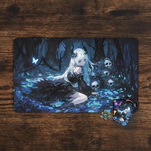 Tapis de jeu Dark Swamp Anime Girl | de bureau et tapis de souris | Tapis de jeu