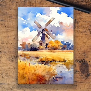 Lorcana Card Sleeves: rural windmill  High Quality Sleeves, Suitable for all TCG Cards