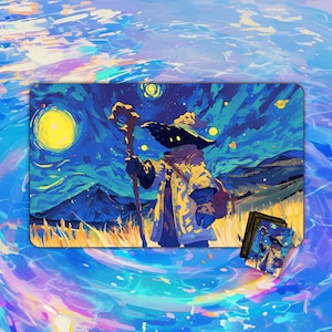TCG Playmat |  Fantasy Mage Night Playmat | MTG Accessory | MTG Playmat | Custom Playmat