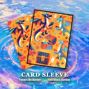 Card Sleeves: Dragon & Treasure Paradise High Quality Sleeves, Suitable for all TCG Cards