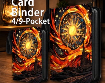 Trading Card Binder, 4/9 - Pocket Album Stained Glass Sun – Stores 400/900 Trading Cards in Style