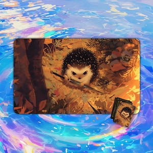 TCG Playmat |  Hedgehog Warrior Playmat | MTG Accessory | Playmat | Custom Playmat